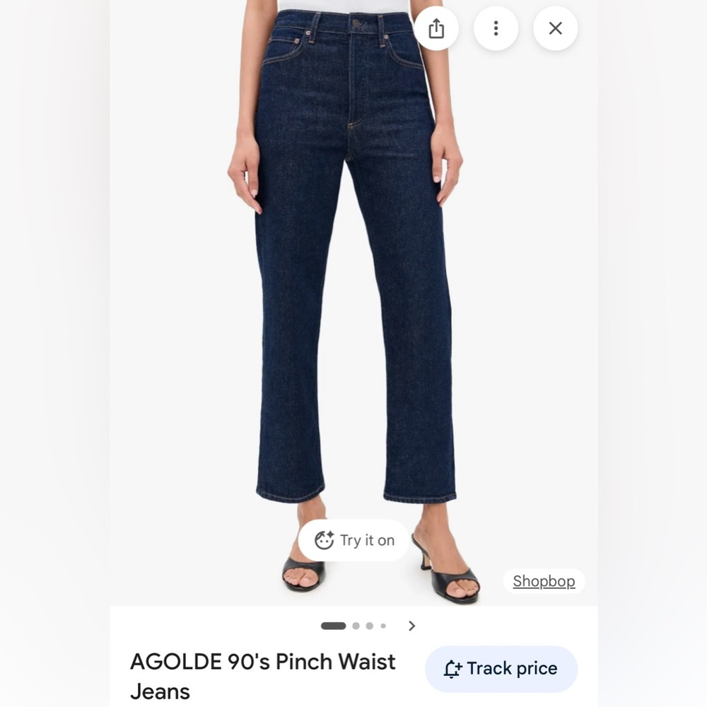 AGOLDE High Rise Dark Indigo Jeans